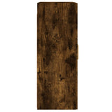 Wall Mounted Cabinets 2 pcs Smoked Oak Engineered Wood - Low Angle