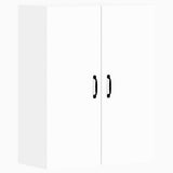 Wall Mounted Cabinets 2 pcs White Engineered Wood - Rear View