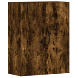 Wall Mounted Cabinets 2 pcs Smoked Oak Engineered Wood - Rear View