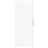 Wall Mounted Cabinets 2 pcs White Engineered Wood - Low Angle