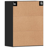 Wall Mounted Cabinets 2 pcs Black Engineered Wood - Extra Image