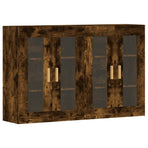 Wall Mounted Cabinets 2 pcs Smoked Oak Engineered Wood