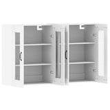 Wall Mounted Cabinets 2 pcs White Engineered Wood - 45-Degree Angle