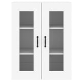 Wall Mounted Cabinets 2 pcs White Engineered Wood - Close-Up Angle