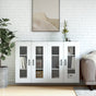 Wall Mounted Cabinets 2 pcs White Engineered Wood