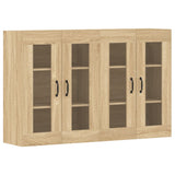 Wall Mounted Cabinets 2 pcs Sonoma Oak Engineered Wood - Front View