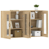 Wall Mounted Cabinets 2 pcs Sonoma Oak Engineered Wood - Top-Down View