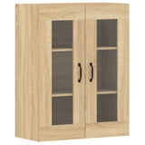 Wall Mounted Cabinets 2 pcs Sonoma Oak Engineered Wood - Rear View