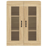 Wall Mounted Cabinets 2 pcs Sonoma Oak Engineered Wood - Close-Up Angle