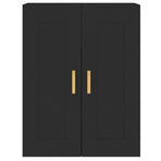 Wall Mounted Cabinets 2 pcs Black Engineered Wood