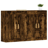 Wall Mounted Cabinets 2 pcs Smoked Oak Engineered Wood - Side View