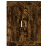 Wall Mounted Cabinets 2 pcs Smoked Oak Engineered Wood - Close-Up Angle
