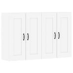 Wall Mounted Cabinets 2 pcs White Engineered Wood