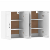 Wall Mounted Cabinets 2 pcs White Engineered Wood - 45-Degree Angle