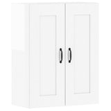 Wall Mounted Cabinets 2 pcs High Gloss White Engineered Wood