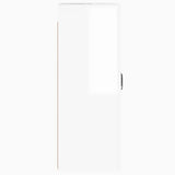 Wall Mounted Cabinets 2 pcs High Gloss White Engineered Wood