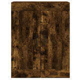 Wall Mounted Cabinets 2 pcs Smoked Oak Engineered Wood - Close-Up Angle
