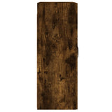 Wall Mounted Cabinets 2 pcs Smoked Oak Engineered Wood - Low Angle
