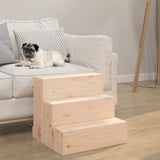 Pet Stair 40x37.5x35 cm Solid Wood Pine - Side View
