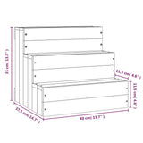 Pet Stair 40x37.5x35 cm Solid Wood Pine - Close-Up Angle