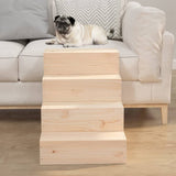 Pet Stair 40x49x47 cm Solid Wood Pine - Side View