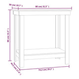 Work Bench 80x50x80 cm Solid Wood Pine