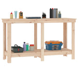 Work Bench 140x50x80 cm Solid Wood Pine - Rear View