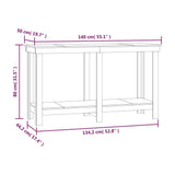 Work Bench 140x50x80 cm Solid Wood Pine - Low Angle