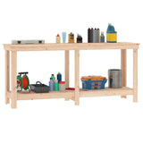 Work Bench 180x50x80 cm Solid Wood Pine - Rear View