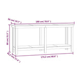 Work Bench 180x50x80 cm Solid Wood Pine