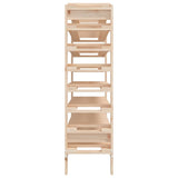 Wine Rack 109.5x30x107.5 cm Solid Wood Pine - Rear View