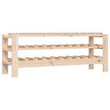 Wine Rack 109.5x30x42 cm Solid Wood Pine - Front View
