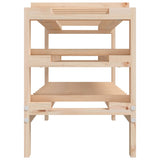 Wine Rack 109.5x30x42 cm Solid Wood Pine - Rear View