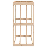 Outdoor Log Holder 108x52x106 cm Solid Wood Pine - Close-Up Angle