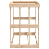 Outdoor Log Holder 108x52x74 cm Solid Wood Pine - Rear View