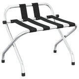 Luggage Rack with Backrest Silver 56x39x52cm - Front View