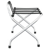 Luggage Rack with Backrest Silver 56x39x52cm