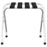 Luggage Rack Black and Silver 56x40x49 cm