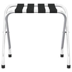 Luggage Rack Black and Silver 56x40x49 cm