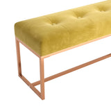Bench Mustard Yellow 110x36x45 cm Velvet - 45-Degree Angle