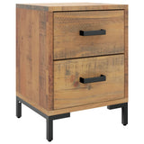 Bedside Cabinets 2 pcs 36x30x45 cm Solid Wood Pine - Side View