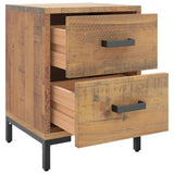 Bedside Cabinets 2 pcs 36x30x45 cm Solid Wood Pine - Top-Down View