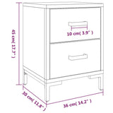 Bedside Cabinets 2 pcs 36x30x45 cm Solid Wood Pine - Low Angle