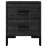 Bedside Cabinets 2 pcs Black 36x30x45 cm Solid Wood Pine - 45-Degree Angle
