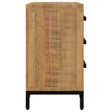 Bedside Cabinets 2 pcs 40x30x55 cm Solid Wood Pine - Rear View