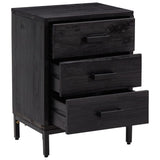Bedside Cabinets 2 pcs Black 40x30x55 cm Solid Wood Pine - Top-Down View