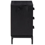Bedside Cabinets 2 pcs Black 40x30x55 cm Solid Wood Pine