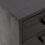Bedside Cabinets 2 pcs Black 40x30x55 cm Solid Wood Pine - Close-Up Angle