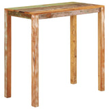 Bar Table 112x55x108 cm Solid Wood Reclaimed - Rear View