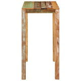 Bar Table 112x55x108 cm Solid Wood Reclaimed - Side View